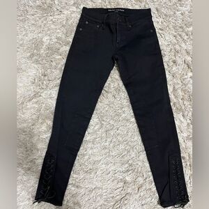 Black Ralph Lauren Jeans with Lace Up Tie Accent on the Ankles Size 26